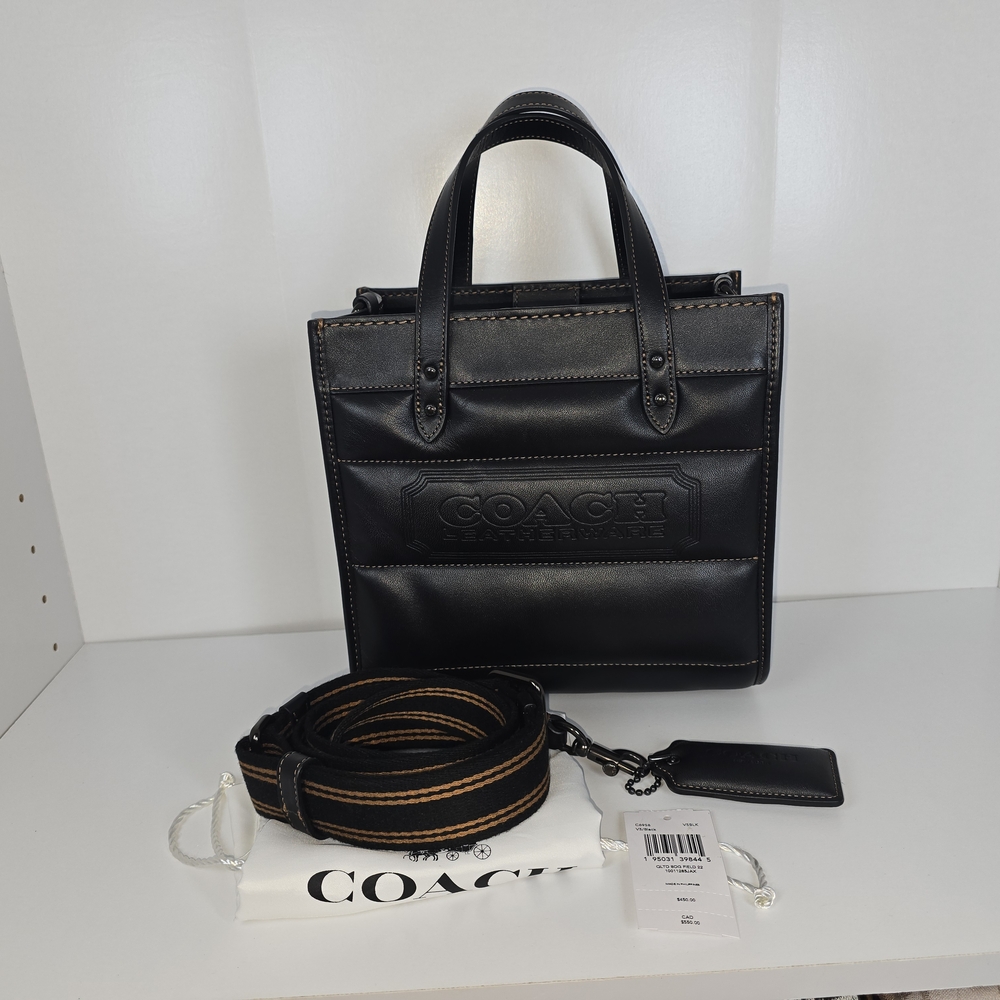 Coach Field Tote 22 With Quilting And Coach Badge